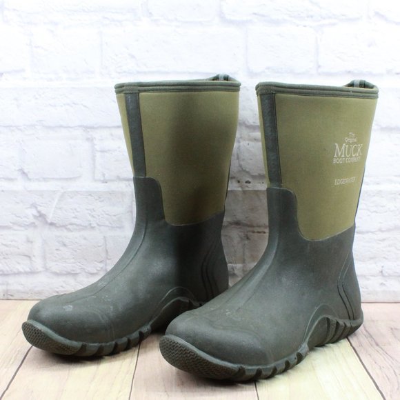 The Original Muck Boot Company Unisex Green Rubber Waterproof Rain Boots 13-13.5 - Picture 2 of 8